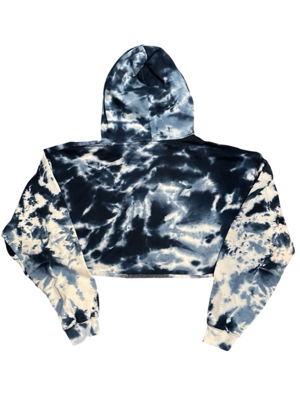 Pepsi Tie-Dye Cropped Hoodie - Blue, White, Red - Picture 2 of 8